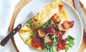 sausage bacon omelette